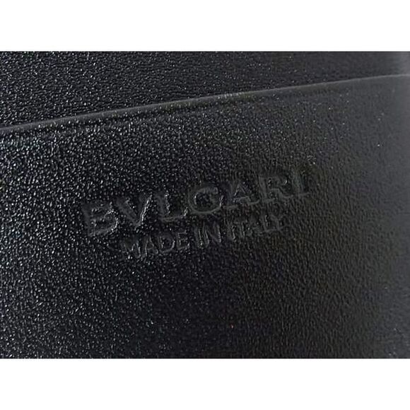 Bvlgari Wallet Octo 284708 Black Leather Men's Bifold Long Wallet - Picture 2 of 6